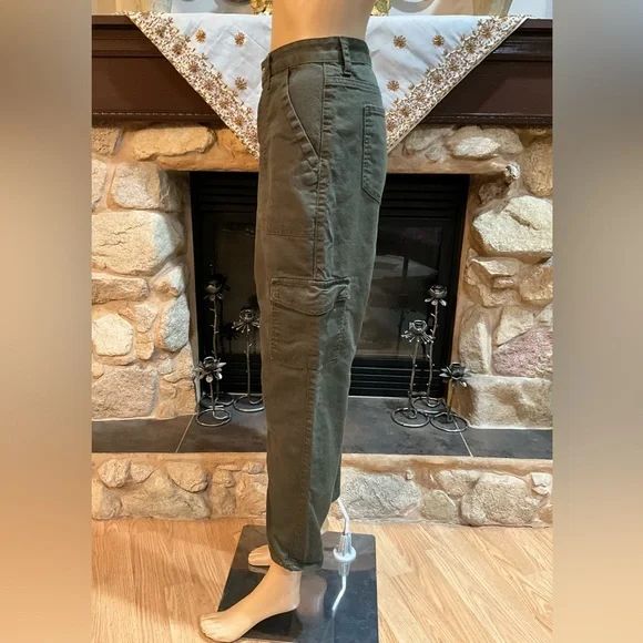 S.O.N.G. Olive Green Cargo Pants 13/31 - Picture 2 of 5
